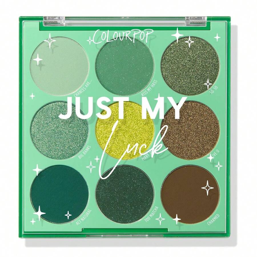 Just My Luck Green Eyeshadow Palette - Green & Neutral Eyeshadow Palette With Matte & Metallic Finishes - High-Pigment Eye Makeup With A Long-Wearing Formula (0.3 Oz),9416319 - A - 查看 1