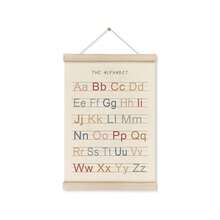 2个字母数字海报框，20*30厘米和30*40厘米多种尺寸可选，儿童房墙面装饰，ABC字母横幅海报墙饰，带木框，字母横幅墙挂，适用于游戏室、日托中心（随机发货） - 木質色 - 查看 8