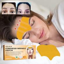 Eelhoe Forehead Wrinkle Patch Anti Wrinkle Pad Forehead Skin Massage Reduce Fine Lines Wrinkles Smooth Out Skin Texture On Your Forehead Forehead Care Patch - 黃色 - 查看 3