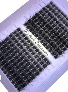 192 件 DIY 仿貂睫毛，蓬松独立睫毛延长，5D 效果 0.07 毫米 D 卷曲戏剧睫毛延长 8-16 毫米混合托盘，化妆工具，大容量个人睫毛延长，适合家庭使用，适合日常化妆、角色扮演，适合日常生活、婚礼、约会、派对、音乐节、万圣节，可重复使用