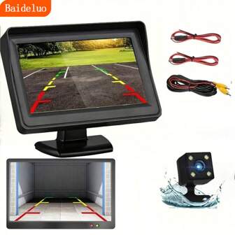 4.3 Inch Monitor Universal Car Monitor Camera, Safe Parking Backup Rearview Camera Kit, HD Reverse Rearview Camera, Great For Sedans, Pickup Trucks, SUVs And Other Cars Reversing Kit