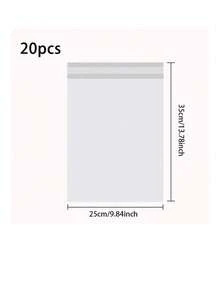 10/20/30/40/50个装耐用白色快递袋 - 加厚、防水、防撕裂塑料邮寄袋，粘合牢固，适用于服装包装和小企业运输