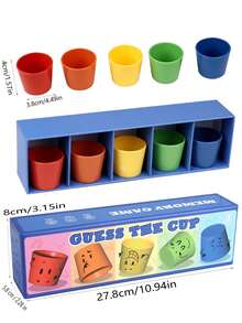 1 Set Party Cup Game, Cup Sorting Challenge, Fun 2-Player Blind Guessing Game, Memory & Logic Training, Colorful Shade Recognition, Funny Color Guessing, Correction & Identification Matching Game, Suitable For Halloween, Christmas, Thanksgiving Gatherings, Parties, Birthday & Holiday Gifts