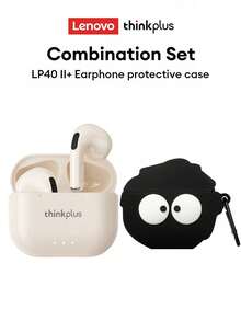 Lenovo LP40 II Bluetooth Earphone Protective Case Set, In-Ear Style Sports Earbuds With Heavy Bass, HD Call, Microphone, Low Latency, Music/Gaming, Long Battery Life, Compact And Portable Wireless Headphones - LP40 II米色+套裝 - 查看 13