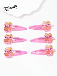 6 bucăți de cleme de păr acrilice cu design Disney Stitch, accesorii drăguțe pentru păr, colorate și la modă, potrivite pentru decor