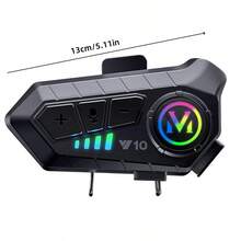 二合一头盔蓝牙耳机防水降噪摩托车耳机头盔耳机 - 人工智能语音控制,降噪,可充电电池,20 分钟快速充电,单一包装,摩托车通讯 | 现代摩托车设备 | 耐用塑料耳机 - 彩色 - 查看 5