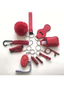 12 件全套，带个人报警器的自我安全套装，防护配件礼物，适合女性情人节礼物学校汽车配件可爱哥特 Y2k