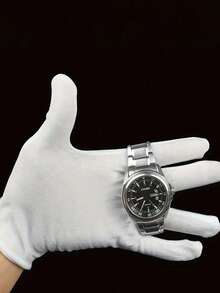 1/2/3/5/10双白色手套，适用于湿疹和干手 - 带衬里的透气工作手套 - 保湿SPA柔软珠宝检查手套 - 弹性贴合布手套，适合大多数女性 - 彩色 - 查看 7