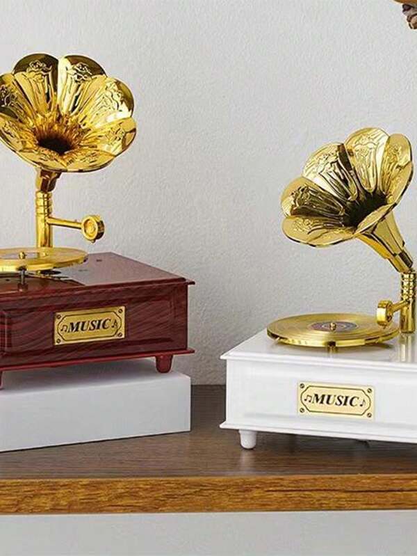 1 Stück kreative vintage Grammophon Musik Box Dekoration, Heim Ornament, Musik Box