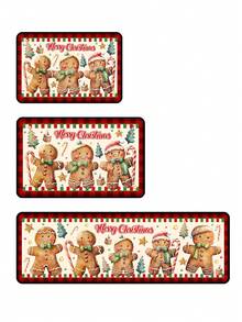 1/16件 40*60cm (15.74*23.62inch) 50*80cm (19.68*31.49inch) 40*120cm (15.74*47.24inch) 聖誕薑餅人主題歡迎門墊，美式紅綠格紋裝飾風格，適用於正門、門廊或玄關，營造溫馨節日氛圍，聖誕家居裝飾 - 彩色 - 查看 9