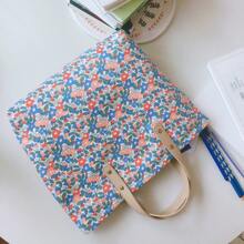 Women Tote Bags - 粉綠碎花 - 查看 7