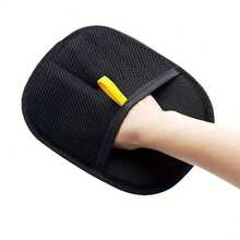 Electrostatic Hair Removal Gloves | Double Sided Brush Style Hair Cleaning Gloves For Removing Cat And Pet Hair | Adhesive Tool Design For Easy Cleaning Of Clothing, Furniture, And Car Interiors | Suitable For Pet Enthusiasts And Home Cleaning, Comfo - 黑色 - 查看 5