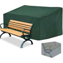 Copertura per panca da giardino, in tessuto Oxford, per panca da esterno con coulisse, impermeabile, antivento, resistente ai raggi UV, per mobili da giardino (verde)