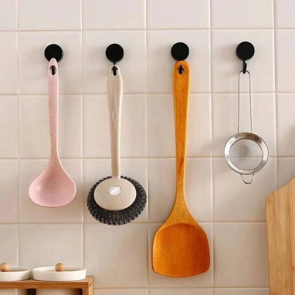 3PCS Self-Adhesive Wall Hooks – Strong No-Drill Coat & Bag Hooks – Bathroom Door/Towel Hangers For Home Storage