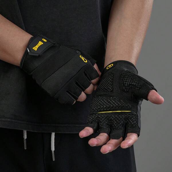 GOUNOD 1 par de guantes de levantamiento de pesas con agarre antideslizante, guantes para entrenamiento en el gimnasio, ciclismo, ejercicio, ultraligeros para hombres y mujeres.