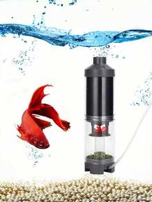 1 件装静音水族箱清洁器，气动三合一过滤系统，自动鱼类废物分离收集+废水净化，无需用电（气泵需单独购买），适用于海水/淡水鱼缸，水族箱必备配件，宠物用品 - 彩色 - 查看 8