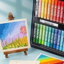 Set de 24+1 creioane pastelate cu ulei moale, calitate artistică, culori vibrante