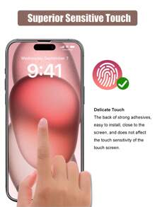 2pcs 9H Hardness Tempered Glass Screen Protector, Clear, Scratch-Resistant, Anti-Fall, Waterproof, Compatible With IPhone11/12/13/14pro Max/15pro Max/16/16pro/16plus/16pro Max/16e