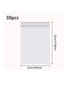 10/20/30/40/50个装耐用白色快递袋 - 加厚、防水、防撕裂塑料邮寄袋，粘合牢固，适用于服装包装和小企业运输