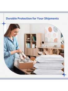 10/20/30/40/50个装耐用白色快递袋 - 加厚、防水、防撕裂塑料邮寄袋，粘合牢固，适用于服装包装和小企业运输