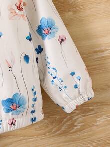 幼儿花卉印花保暖连帽夹克