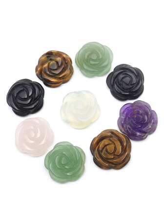 1 pieza Cristales de cuarzo rosa Amethyst curativos tallados a mano con cristal natural para decoración del hogar, regalo ideal para el Día de San Valentín, Navidad, Día del Padre