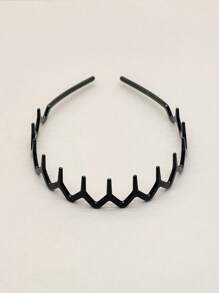 2pcs Women's Simple Basic Wavy Headband, Plastic Hair Hoop, Elegant Design