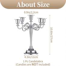 1pc Bohemian Style Zinc Alloy Dining Table Candle Holder Decor, Elegant European Style Home Living Room Festival Romantic Atmosphere Candle Holder Set, Suitable For Bar, Hotel, Wedding, Holiday Celebration, Corporate Party, Church And More