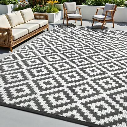 Sour Lemon Large Outdoor Rug,Waterproof Outdoor Rugs Anti-Slip Carpet,Garden Rugs Water Proof UV Resistant Garden Mat For Patio, Easy Cleaning Patio Mat For Camping, Deck, Beach, Picnic-180x270cm