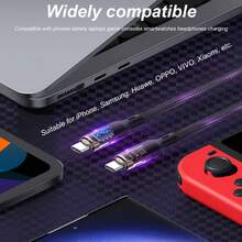 Super Fast Charging Cable With LED Digital Display, Fast Charge Data Line, USB C Type-C Compatible With IPhone 16, 16 Pro Max, 15, 15 Plus, 15 Pro, 15 Pro Max,Compatible With Redmi, Compatible With OnePlus Type C Charger - Black - View 6