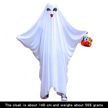 三种白色鬼魂斗篷，长度分别为 80cm/94cm/146cm，万圣节派对鬼魂斗篷 - 彩色 - 查看 10