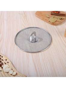 1 pieza/4 piezas Tapa antiderrames de acero inoxidable para sartén de cocina, pantalla antisalpicaduras de grasa para sartén con perilla plegable plana, protector antisalpicaduras de grasa, sin desorden de aceite de cocina, sin quemaduras, tapas de malla ultrafina, acero inoxidable antioxidante