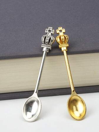 10pcs Exquisite Spoon Pendant Jewelry Pendant, Suitable For Necklace Jewelry Making, Zinc Alloy, DIY Keychain Pendant Necklace And Earring Jewelry Making