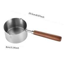 NEWMini Sauce Pan Cooking Pot Stainless Steel With Pour Spout 250ml7.3 - AsShown - View 2