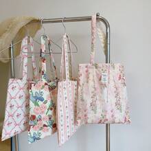 Women Shoulder Bags - 溫柔粉底花枝 - 查看 3