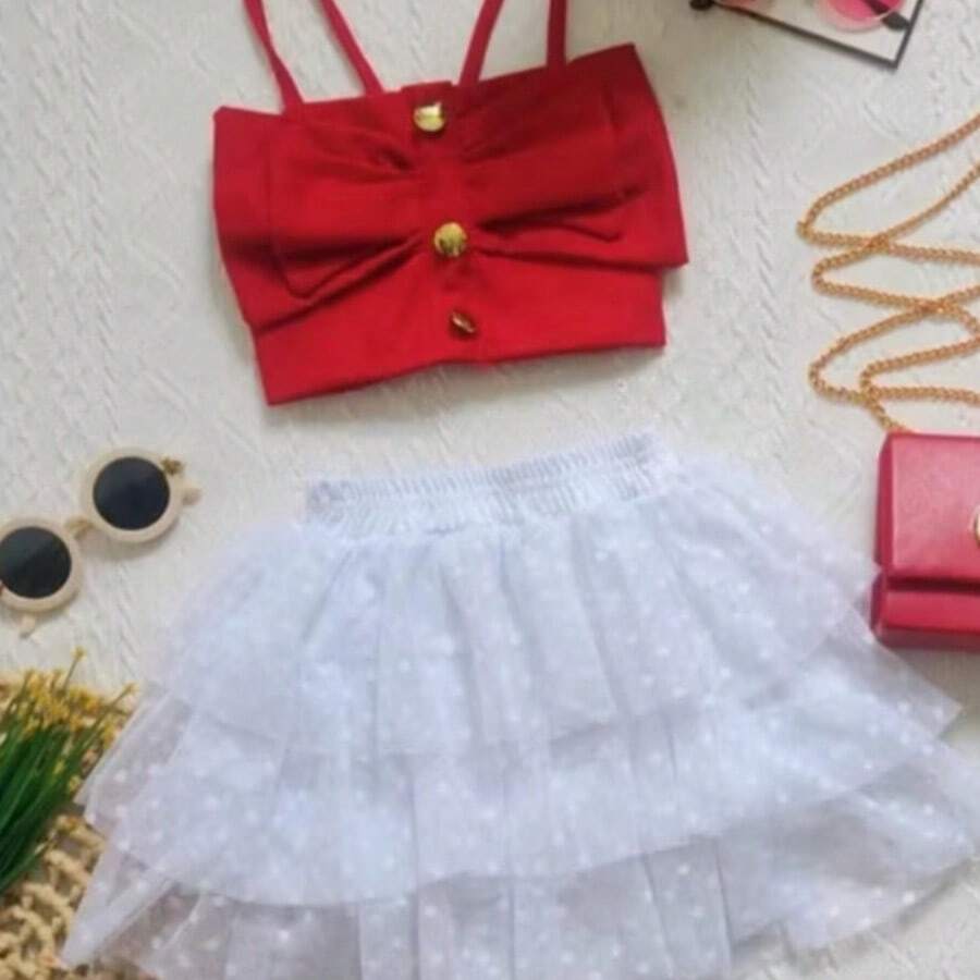 Children's Tulle Skirt With 3 Layers - 白色 - 查看 1