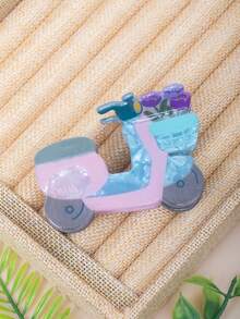 1 件女士创意亚克力卡通发夹，花朵汽车吉他爪夹，独特设计，时尚，创意，高端发饰，适合日常通勤、度假、摄影、约会，是送给朋友、女朋友的绝佳礼物，秋季发饰