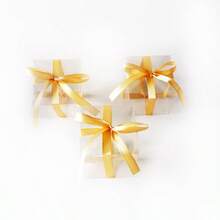 50pcs Transparent Party Favor Boxes (With Gift Ribbon), 2*2*2 Inch, Macaron Cupcake Candy Soap Gift Individual Packaging Boxes - Transparent - View 4