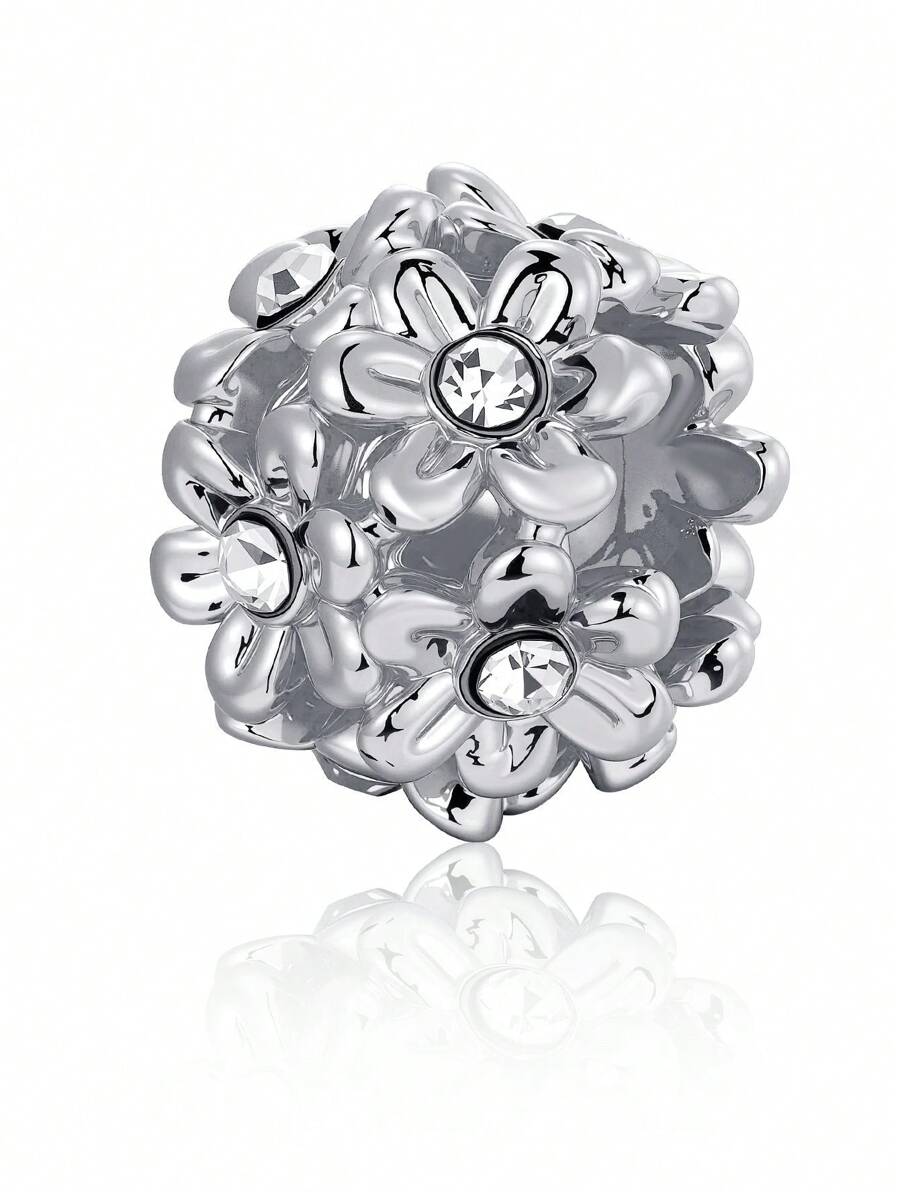 1 件时尚镂空镶嵌渐变樱花闪亮编织串珠 DIY 手链、项链、吊坠、饰品、创意珠宝配饰