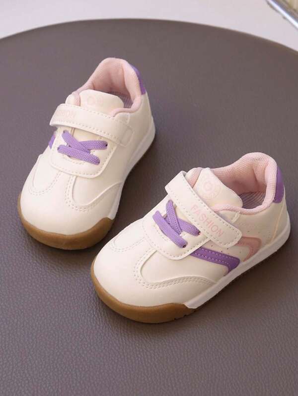 1 paar klassieke sportschoenen met klittenband voor jongens en meisjes, leuke casual schoenen geschikt voor binnen en buiten, alle seizoenen