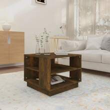 Coffee Table Smoked Oak 55x55x43 Cm Engineered Wood - Brown - View 3