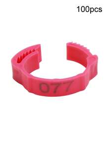 100pcs Red Blue Adjustable Chicken Foot Ring With Numbers 001-100 Reusable Identification Leg Bands Clip On Rings Tags For Poultry Chickens Ducks Gees - Multicolor - View 13