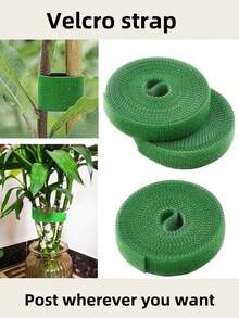 10M Reusable Garden Tie Tape - Dual Sided Plant Support Straps For Climbing Vines, Tomato & Branches Green Plant Hook And Loop Straps 10M Roll|Adjustable Trunk Support Tape For Outdoor Gardening & Flower Binding Garden Straps 10M|Weatherproof Plant Training Tape For Vine Shaping & Cable Management
