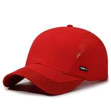 1pc Men's Outdoor Sports Quick-Drying Sun Protection Baseball Cap For Summer - Red - View 16