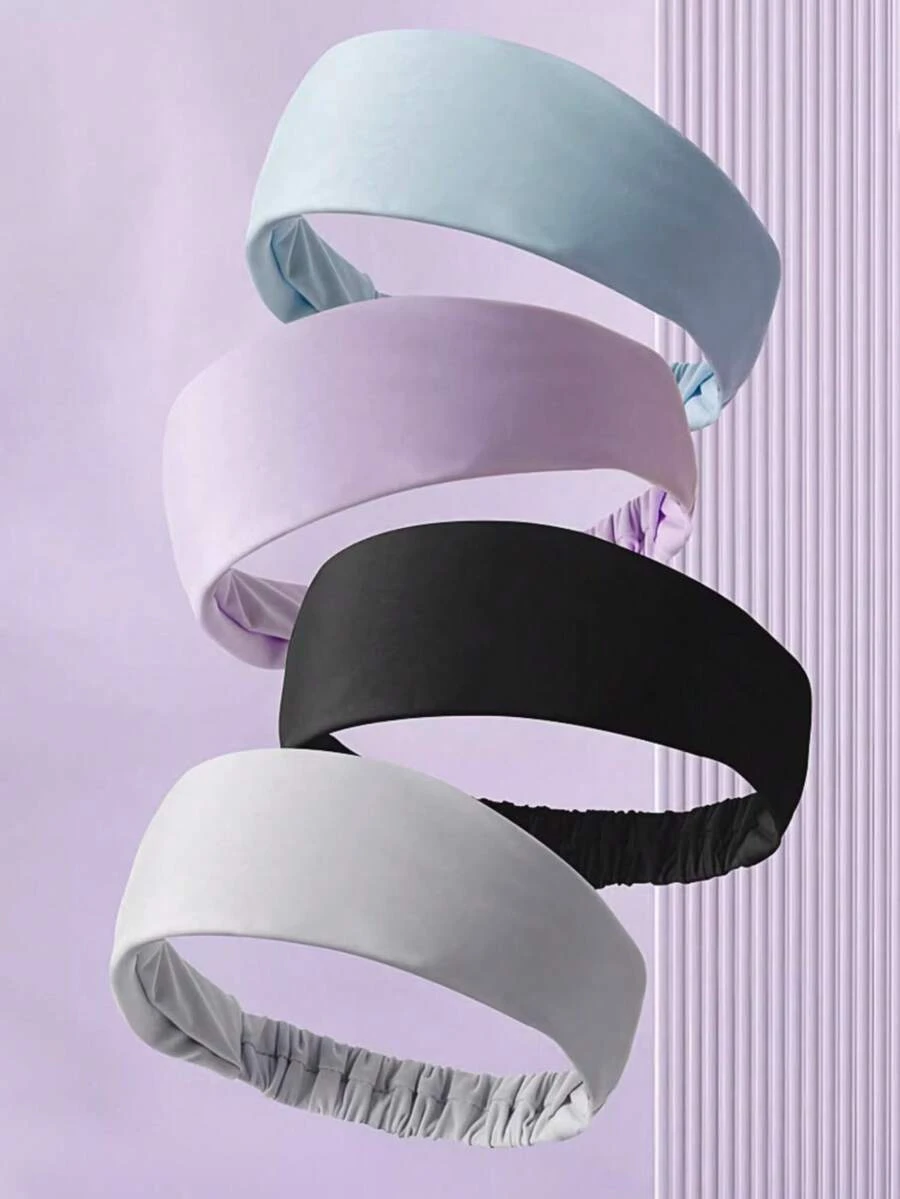 Hair Wrap Women Sweatband Solid Color Casual Polyester Sports Headband, Sweat Absorbent For Running, Basketball, Yoga, Fitness, Headwear For Women And Men Hair Accessories Fashion Hair Band Autumn Accessories - Multicolor - View 1