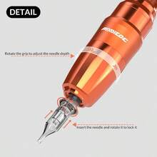 FjcTattoo Gun Dotwork Tattoo Kit Wireless Tattoo Machine Kit With 1500mAh Capacity Battery Tattoo Power Supply Rotary Tattoo Pen Kit For Beginnersyq - 橘子 - 查看 5