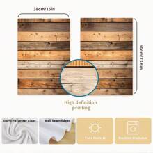 Prosop de mână unic și texturat cu model de lemn, cu gaură realistă pentru noduri, lavetă de vase, lavetă de curățare, prosop, batistă, prosop decorativ, accent perfect pentru bucătărie și sufragerie, potrivit pentru bucătărie, sufragerie, hotel, petrecere