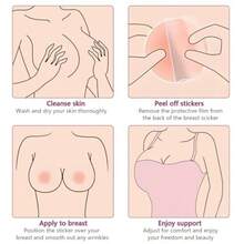 QY Cakes Nipple Covers No ShowSticky Silicone Nipple Pasties For Women No Show  Backless Pasties Adhesive Silicone Reusable 1Pair 8380 - như hình ảnh - Xem 6