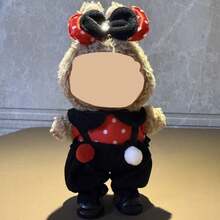 17cm Doll Clothes For Labubu Plush Doll, Cute Outfit Set With Shoes For Sitting Party