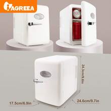 Mini Car Refrigerator With Window & Handle - 4L/6-Can Portable Fridge For Car/Home/Office/Dorm, Electronic Cooling & Heating, Ideal For Cosmetics/Drinks/Fruits - US A Type Plug(110-127V) - View 6